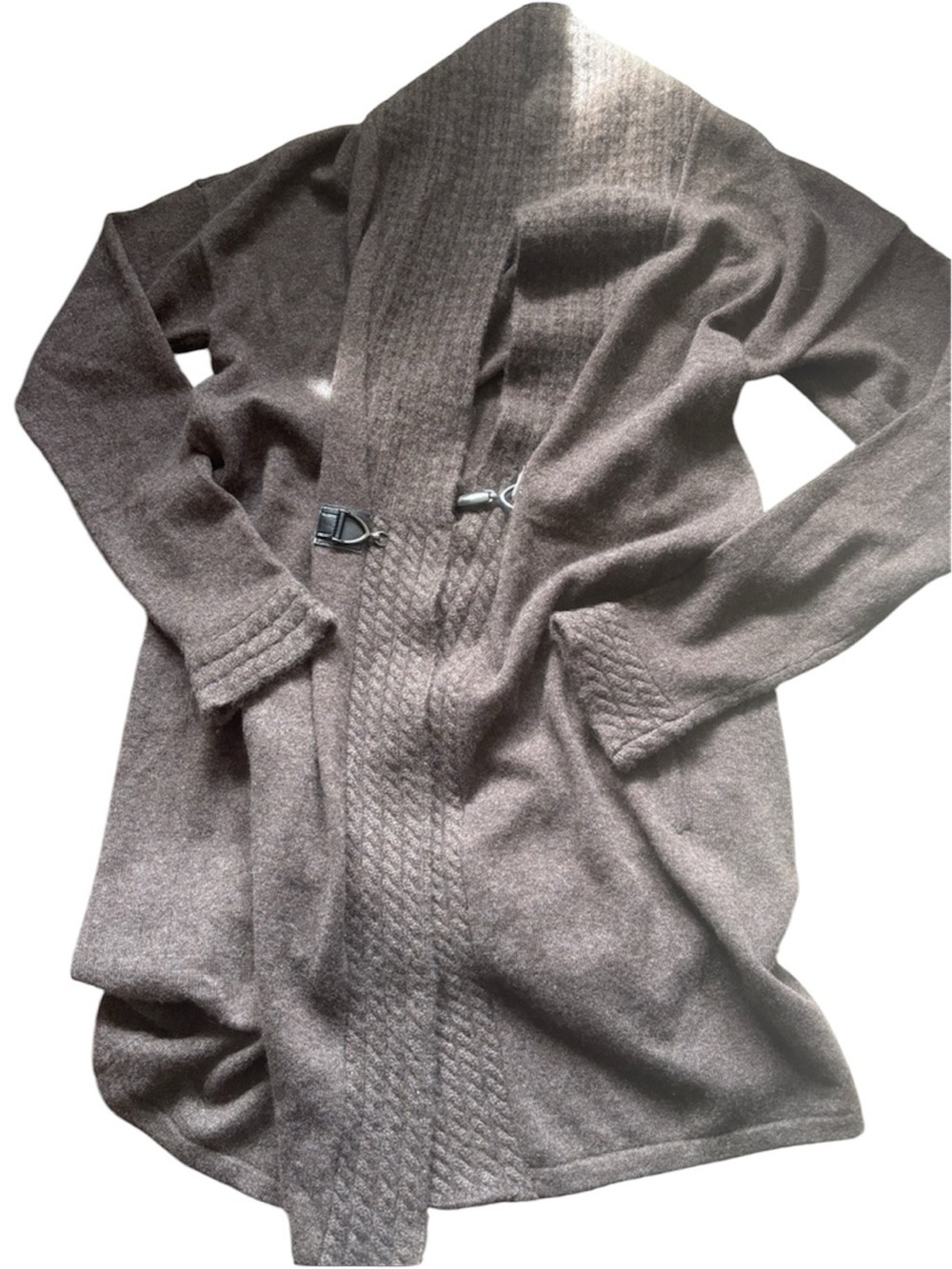 Saks black cashmere cardigan L